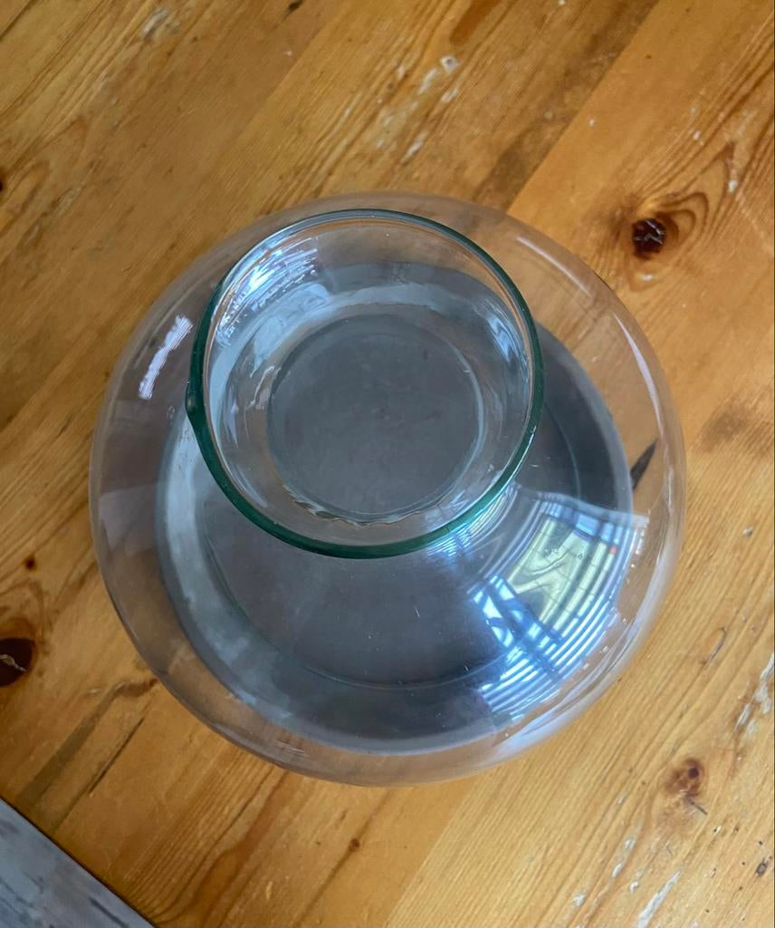 Glazen stolp met opening op bord - Decoratief, Ophalen of Verzenden, Gebruikt
