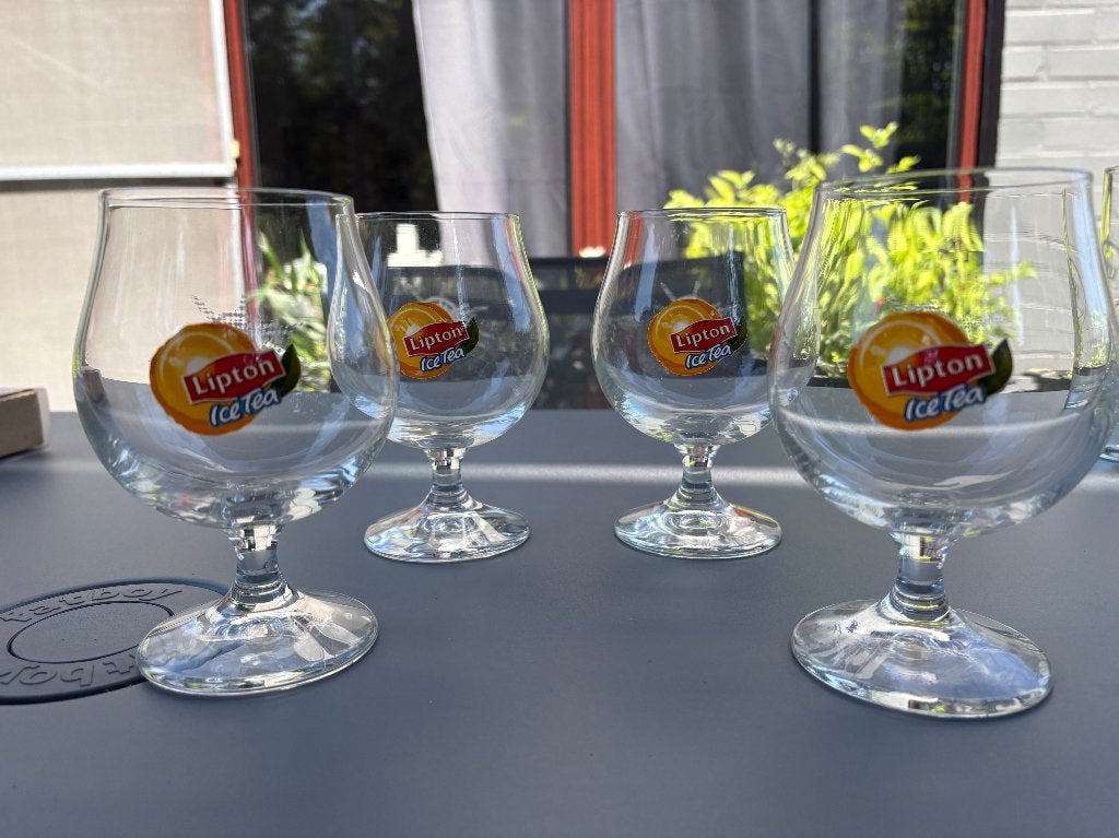 4 Ice Tea Glazen, Ophalen of Verzenden, Nieuw, Frisdrankglas