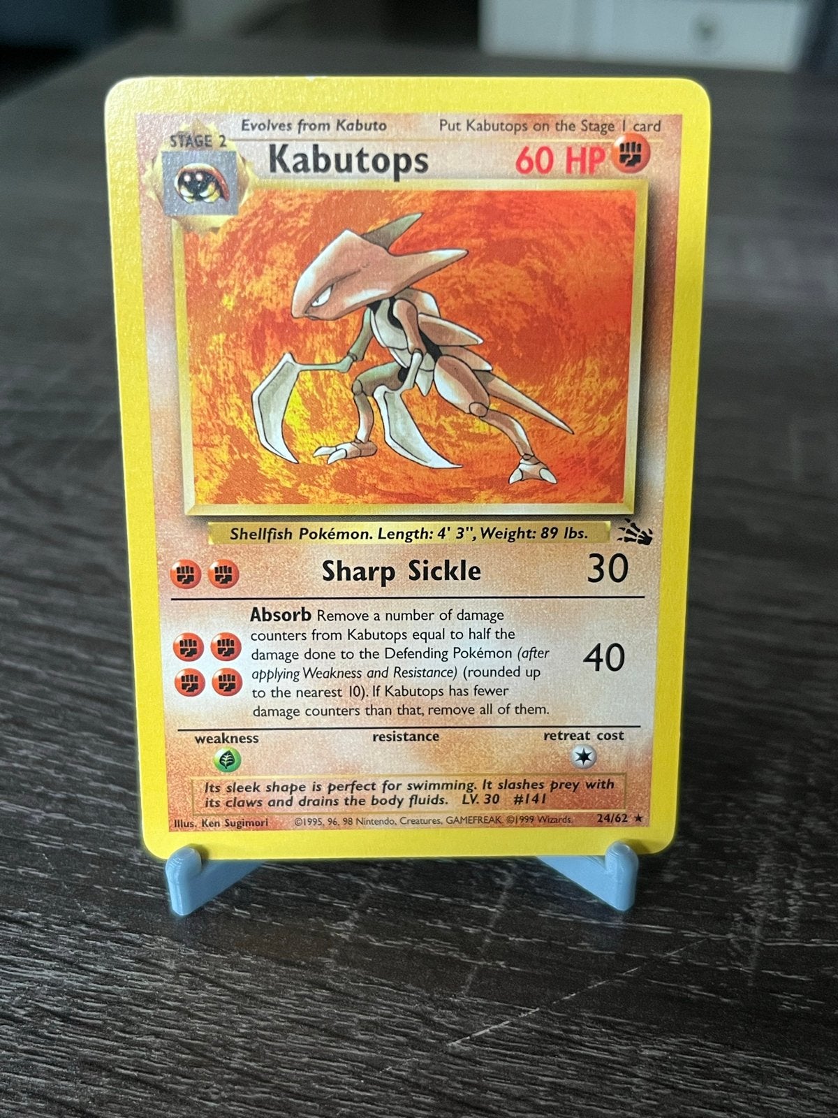 Kabutops (24/62) - Fossil - EX, Hobby en Vrije tijd, Verzamelkaartspellen | Pokémon, Zo goed als nieuw, Losse kaart, Ophalen of Verzenden