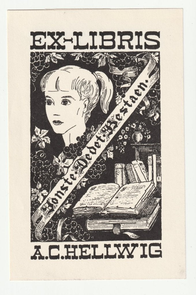 Ex-Libris van A.C. Hellwig, Verzenden, Ex libris