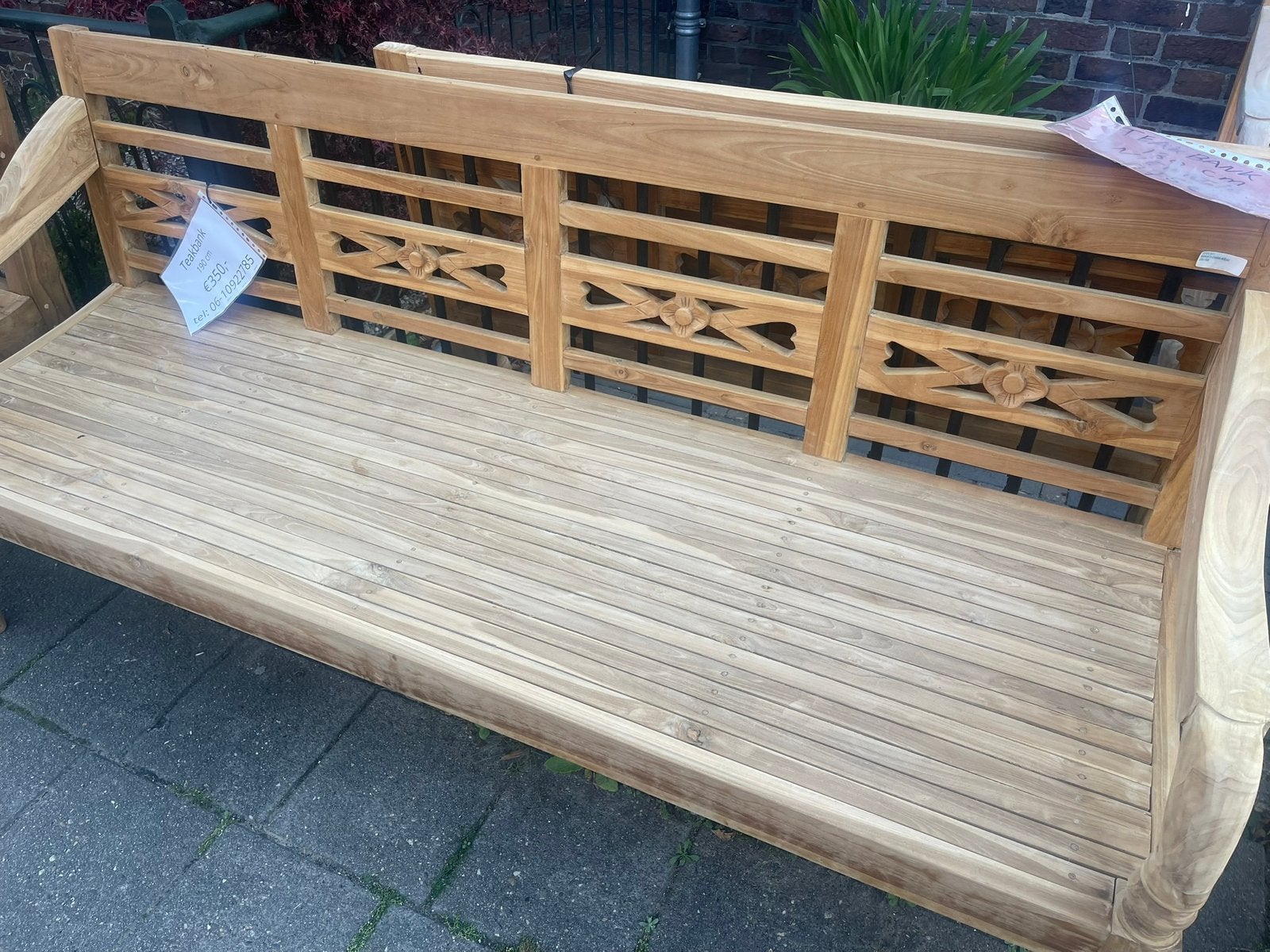 NIEUWE Teakhout banken voor buiten en binnen diverse maten, Tuin en Terras, Ophalen of Verzenden, Nieuw, Teakhout