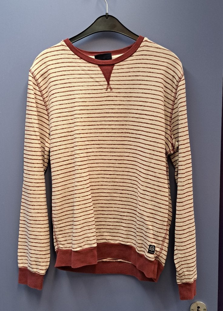 McGregor trui / dikkere longsleeve creme rood mt M nr 43647, Kleding | Heren, Truien en Vesten, ., Ophalen of Verzenden, Zo goed als nieuw
