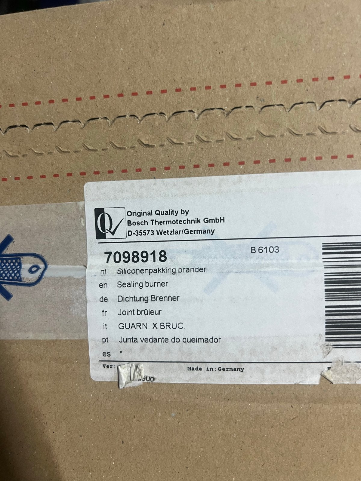 Bosch Thermotechnik Afdichtingsbrander 7098918 Nieuw, Ophalen of Verzenden, Nieuw