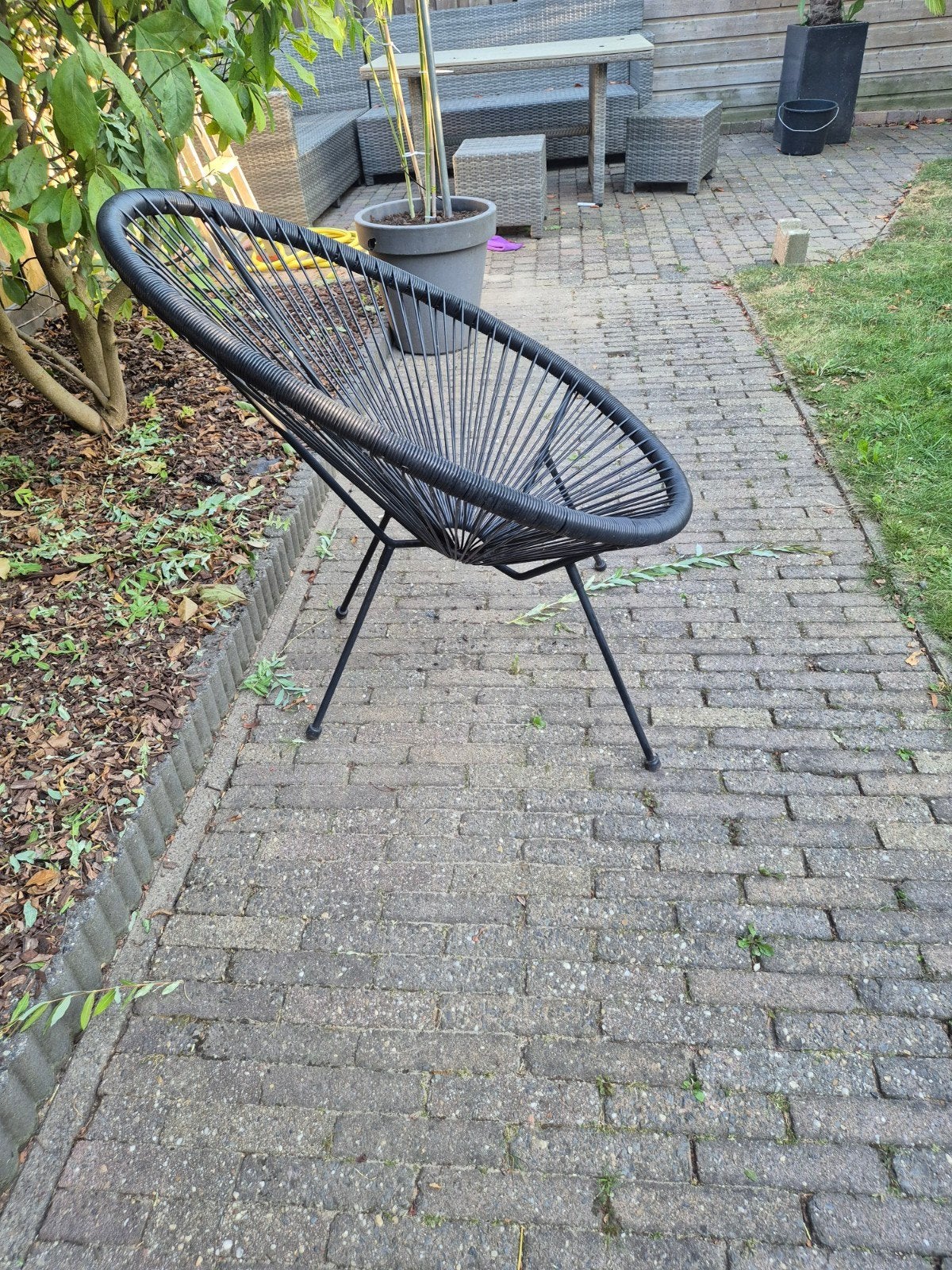 "Draad" Tuinstoel zwart, Ophalen, Gebruikt, Kunststof