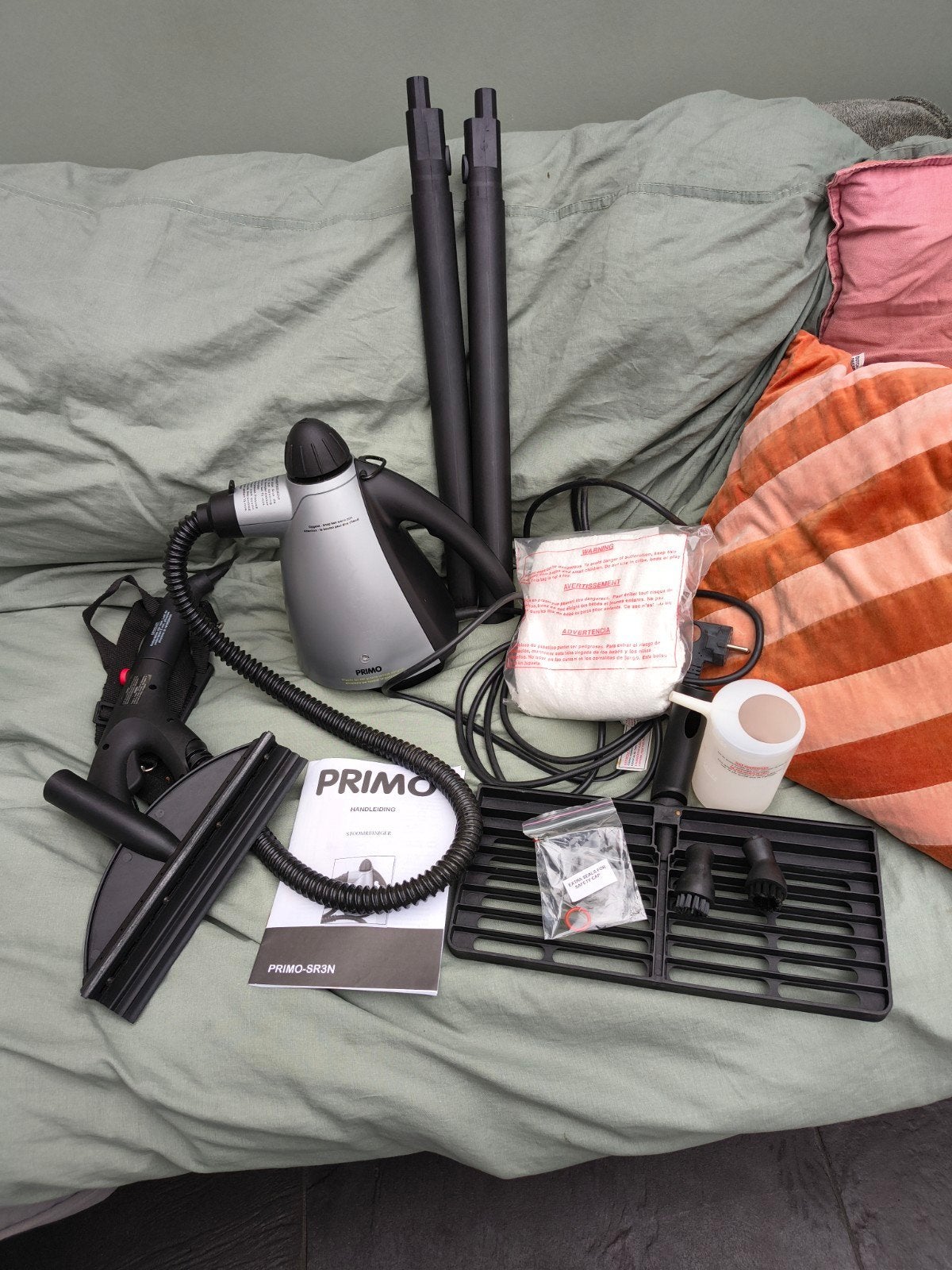Primo SR3N Stoomreiniger met accessoires, Ophalen of Verzenden, Zo goed als nieuw