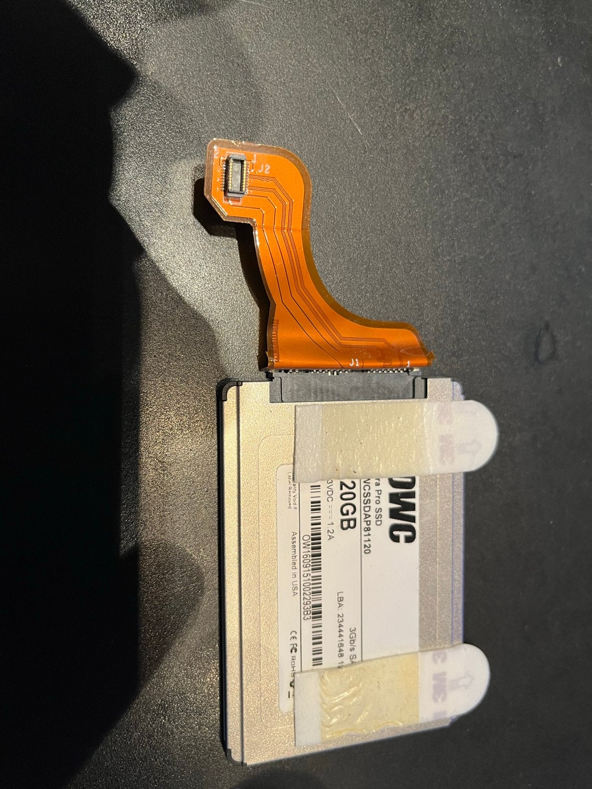 OWC Aura Pro MBA 20GB SSD voor MacBook Air, Computers en Software, Harde schijven, Intern, Gebruikt, SSD, Ophalen of Verzenden