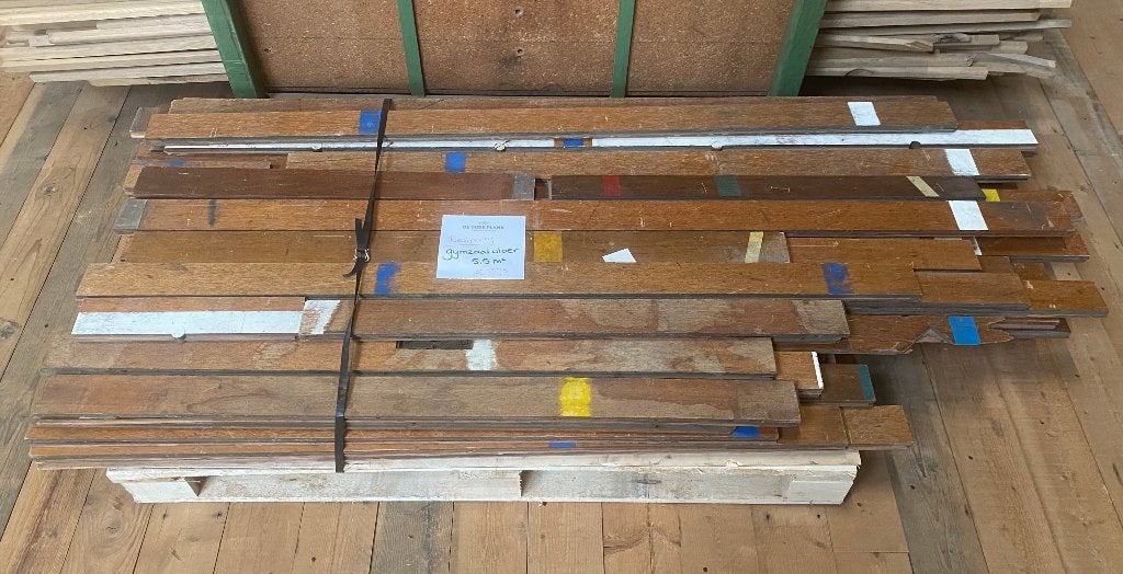 restpartij gymzaalvloer 5,5 m2, Ophalen, Gebruikt