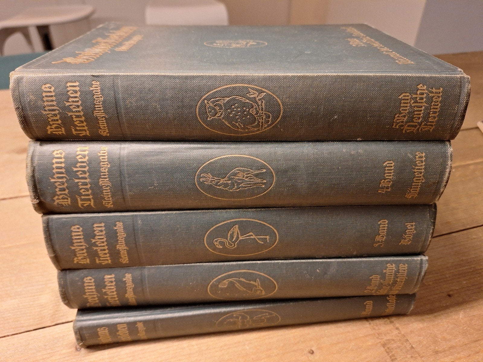 Brehms Tierleben - Complete set van 5 boeken, Boeken, Ophalen of Verzenden, Gelezen, Natuur algemeen, Alfred Brehm