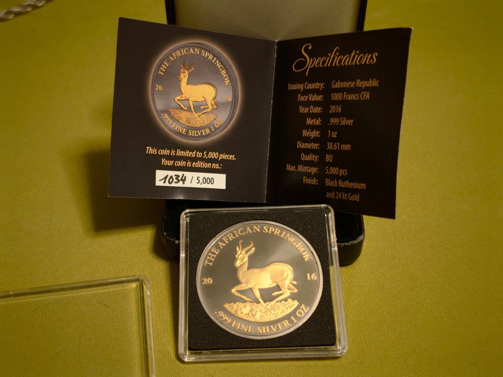 Platinum/Gold 24k plated 1oz silver coin, Ophalen of Verzenden, Zilver