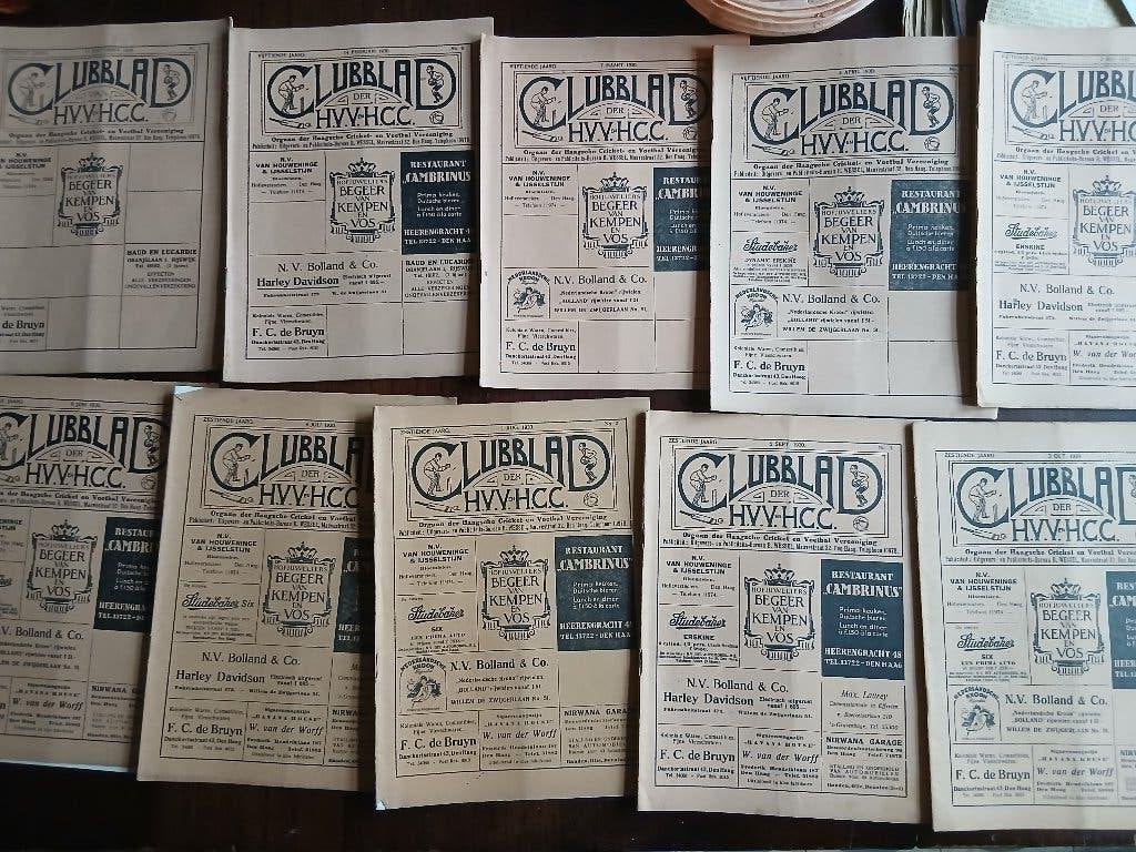 10 x clubblad der HVV en HCC Haagse Cricket en Voetbal, Ophalen of Verzenden, Zo goed als nieuw, Overige binnenlandse clubs, Boek of Tijdschrift