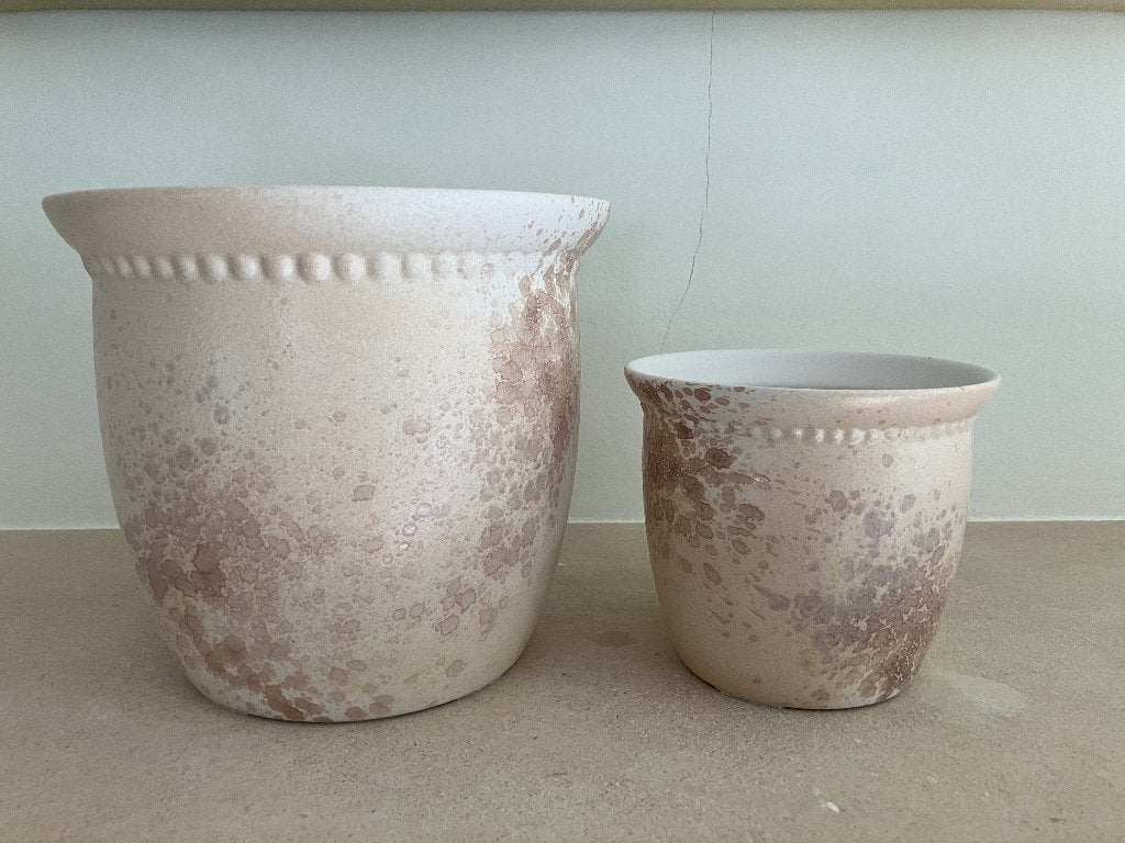 Vintage bloempotten, Tuin en Terras, Gebruikt, Rond, Binnen, Ophalen of Verzenden