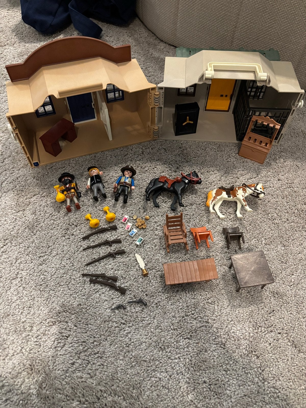 Playmobil 4398 Meeneembare Westernstad - Niet Compleet, Gebruikt, Gebouw, Complete set, Historisch
