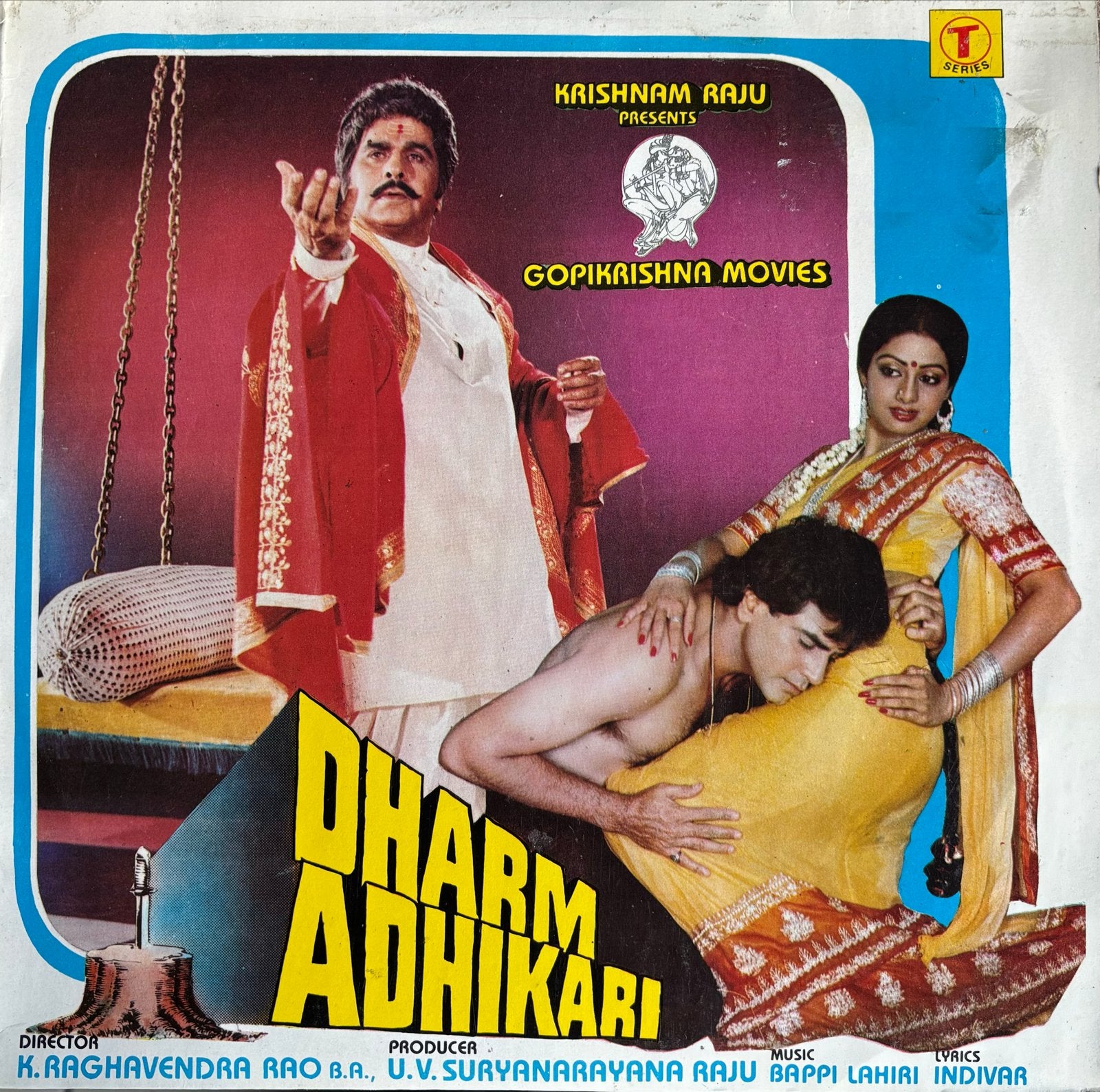 Dharm Adhikari - Indiase Bollywood Soundtrack LP, Gebruikt, Verzenden, 1980 - 1989, Aziatisch