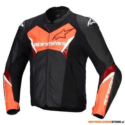 Alpinestars Faster V3 Leren Motorjas, Zwart-Rood-Fluor, Ophalen of Verzenden, Nieuw met kaartje