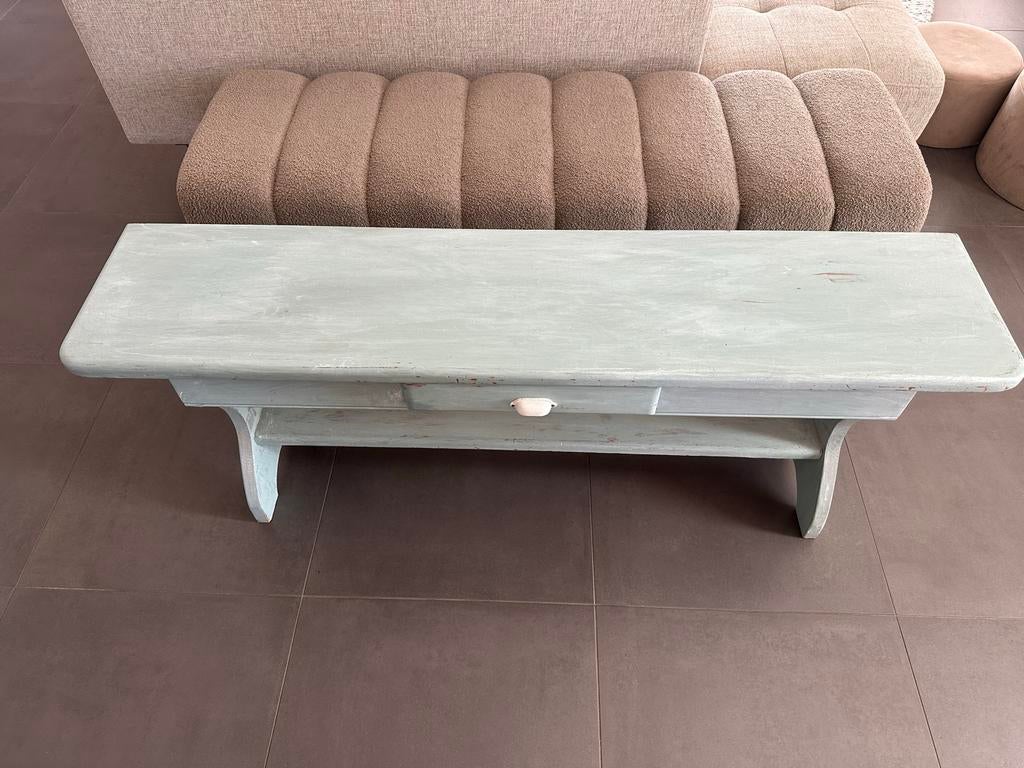 Brocante sidetable met lade, Huis en Inrichting, Tafels | Sidetables, Ophalen