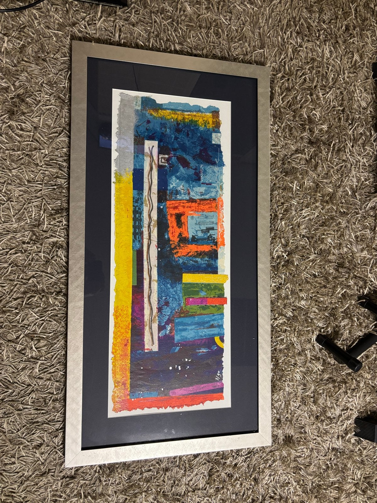 Kunstwerk Jos Verwiel - 110x55cm, Gelimiteerde oplage, Ophalen, Abstract, Zeefdruk