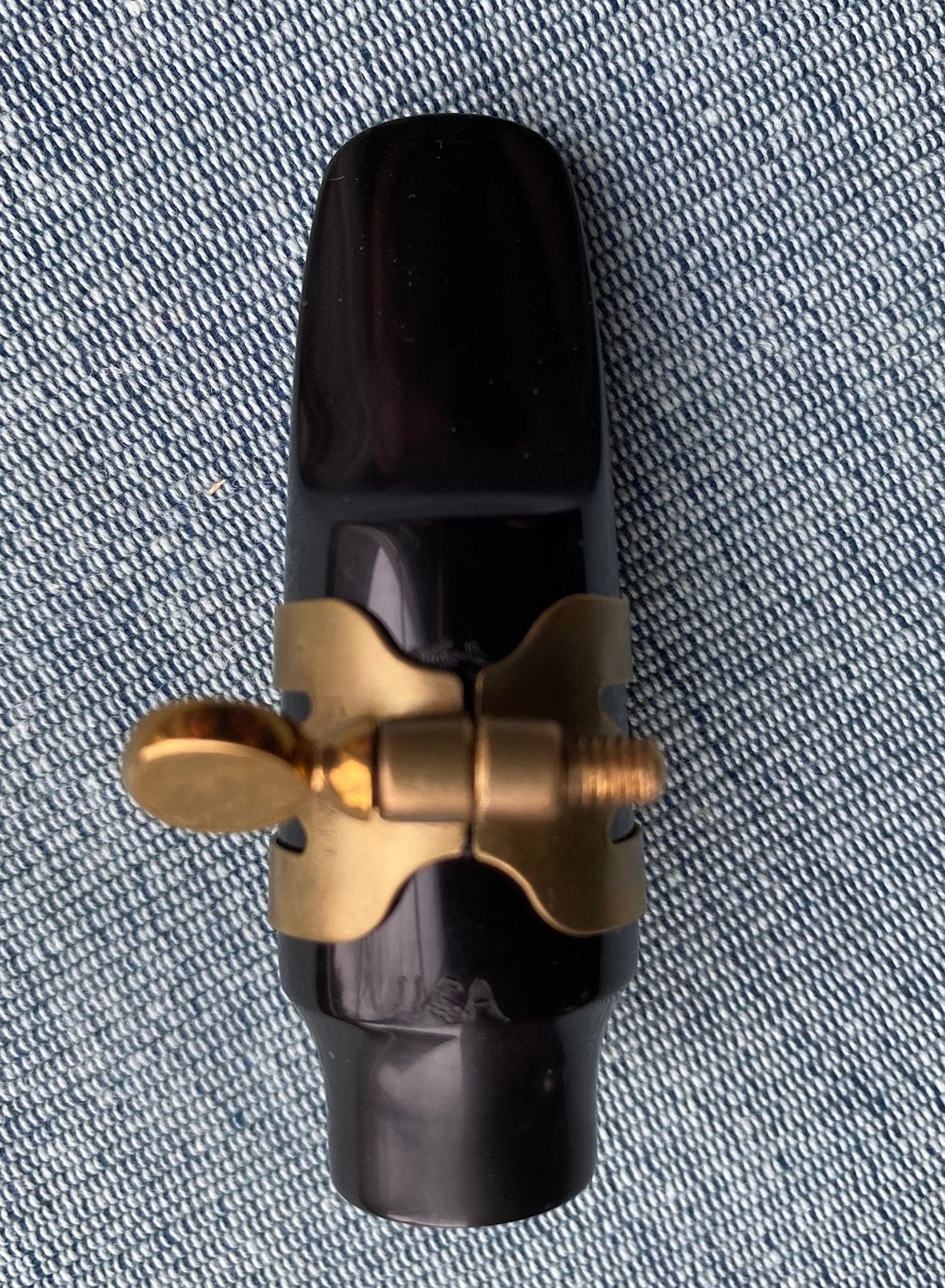 Sopraansaxofoon. Morgan Jazz mouthpiece & Marc Jean ligature, Verzenden, Zo goed als nieuw, Sopraan