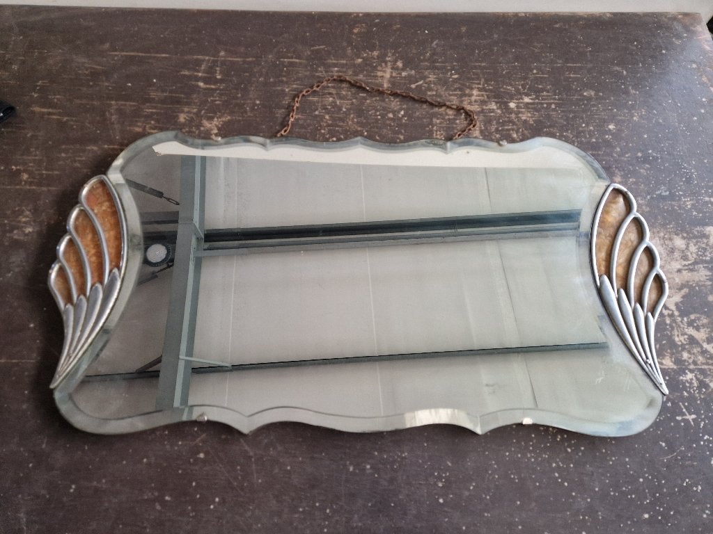 Prachtige art deco spiegel, Antiek en Kunst, Ophalen, Rechthoekig, 50 tot 100 cm, Minder dan 100 cm