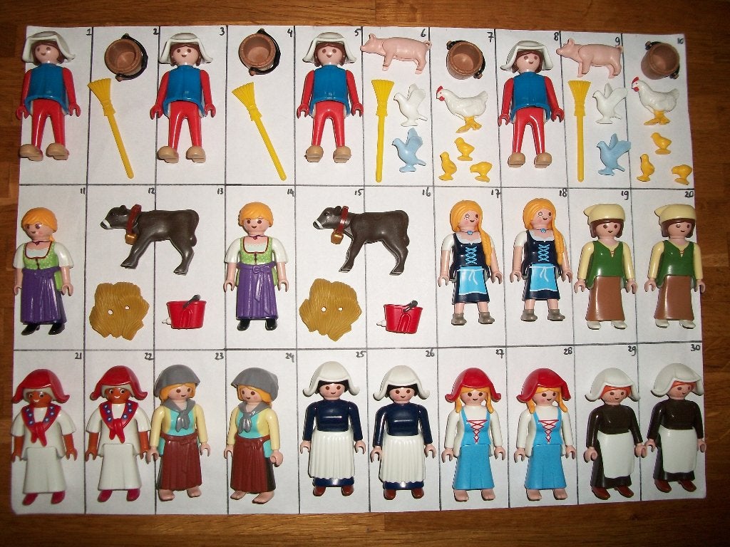 Boerin / meid / hulp / kleinvee / kalfje / kippen / boer, Ophalen of Verzenden, Nieuw, Complete set, Figuren