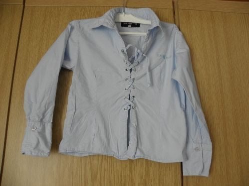 Goedkope blauw katoenen blouse BLUE RIVER COLLEGE STYLE 116, Gebruikt, Meisje, Overhemd of Blouse, Blue River College Style