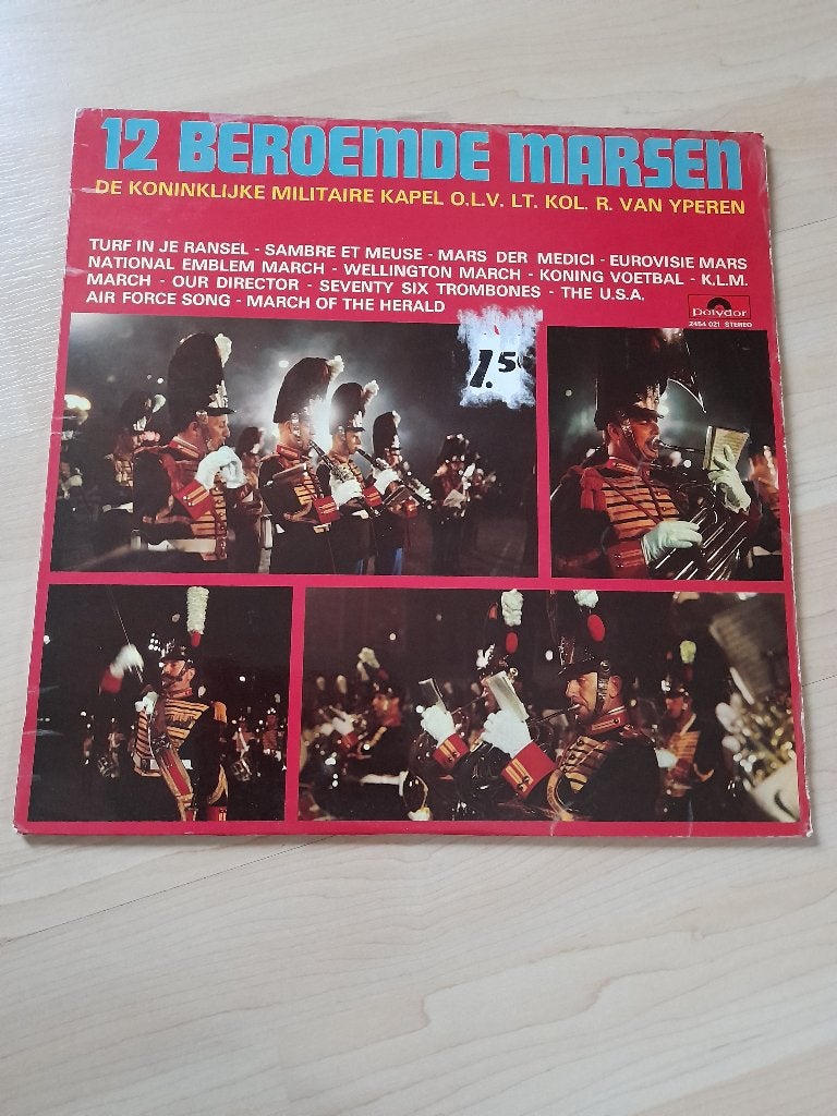 LP 12 BEROEMDE MARSEN DE KONINKLIJKE MILITAIRE KAPEL LT KOL., Cd's en Dvd's, Vinyl | Overige Vinyl, Ophalen of Verzenden, Gebruikt