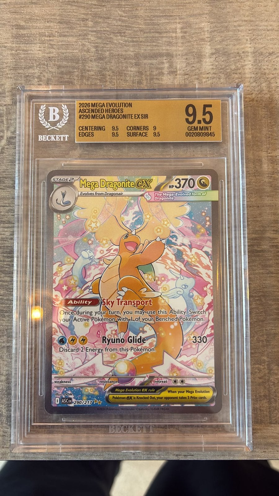 Mega Dragonite ASC 290 Beckett 9.5 BGS, Ophalen, Nieuw