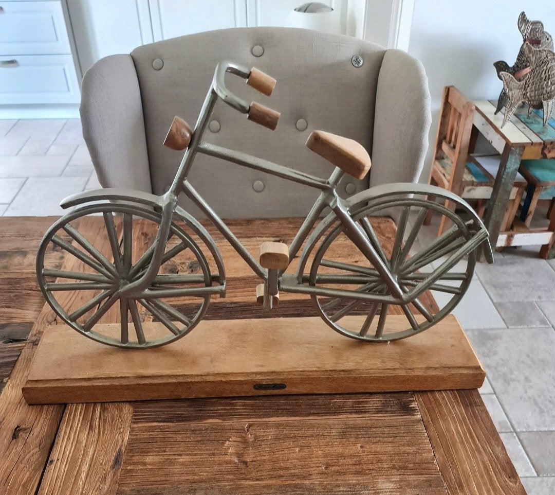 Riviera Maison fiets, Huis en Inrichting, Woonaccessoires | Overige, Zo goed als nieuw, Metaal, Grijs, Landelijk, Ophalen of Verzenden