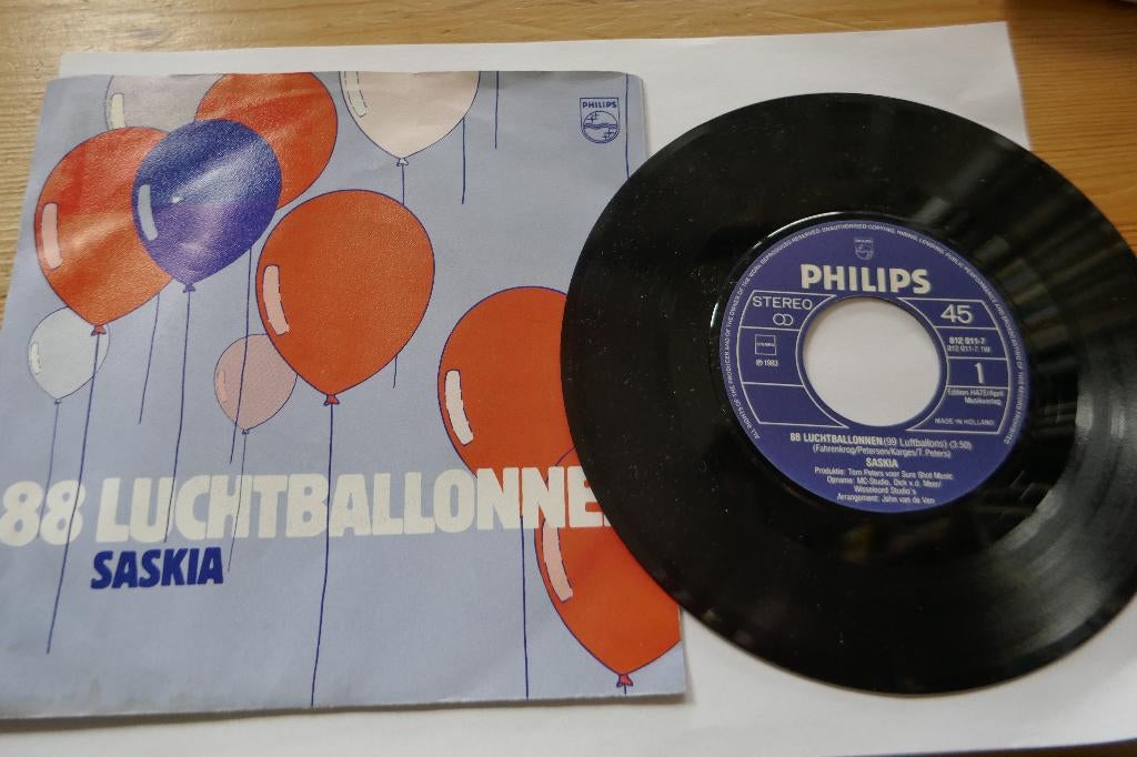 Single:  Saskia – 88 Luchtballonnen, Ophalen of Verzenden, Gebruikt, Pop, Single