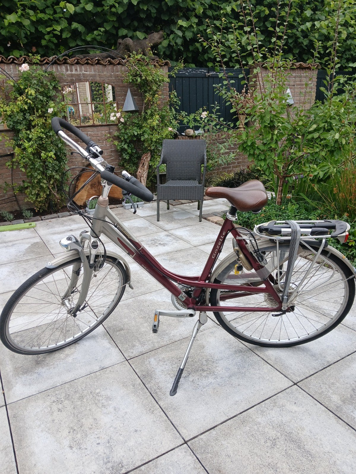 Gazelle Geneve Damesfiets Gold Line, Fietsen en Brommers, Fietsen | Dames | Damesfietsen, Ophalen, Velgrem, Versnellingen, Gazelle