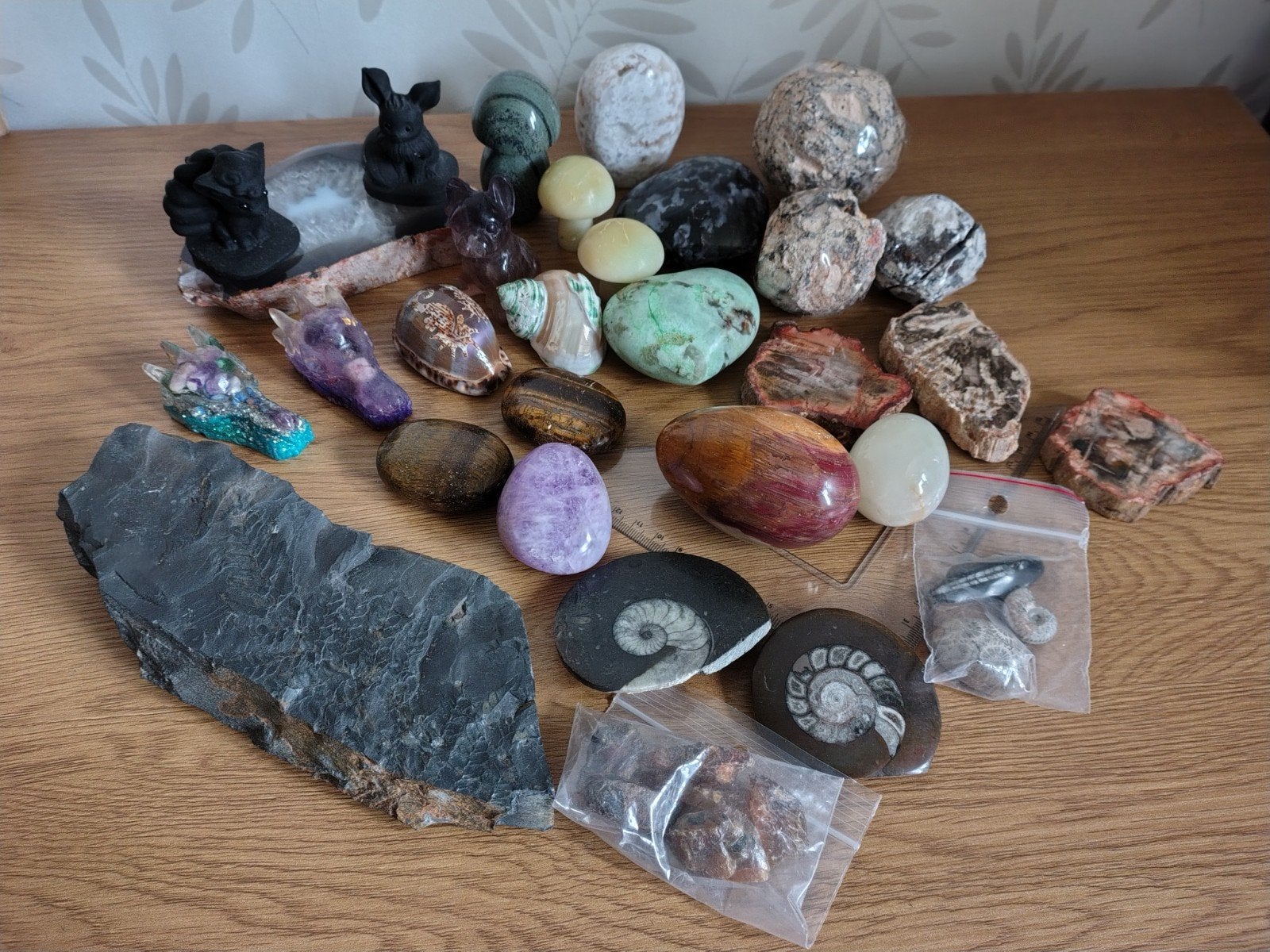 Grote collectie van mineralen, fossielen en carvings, Ophalen of Verzenden, Mineraal