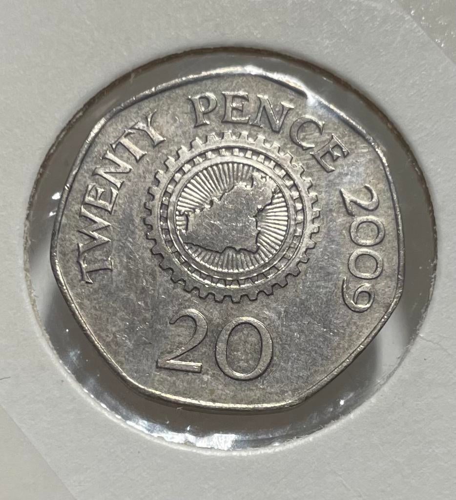 20 pence Guernsey 2009, Postzegels en Munten, Ophalen of Verzenden, Overige landen