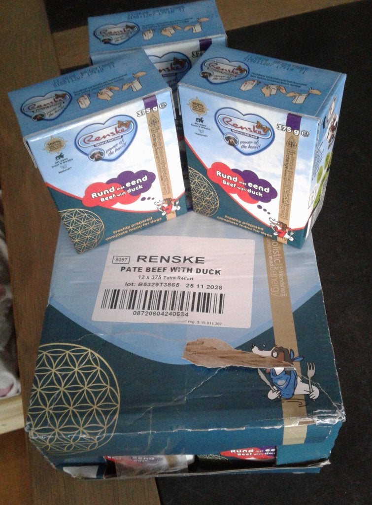 Renske diervoeding Rund Eend 15x375 gram tetra verpakking, Dieren en Toebehoren, Ophalen, Hond