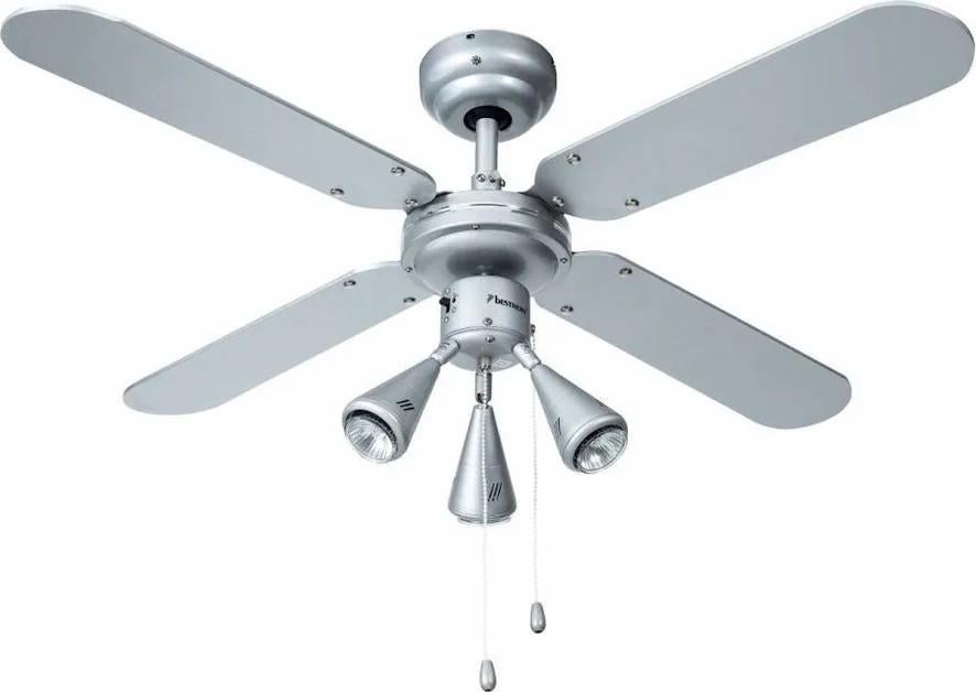 Bestron Plafondventilator DLHB42S met verlichting, Ophalen of Verzenden, Nieuw, Plafondventilator