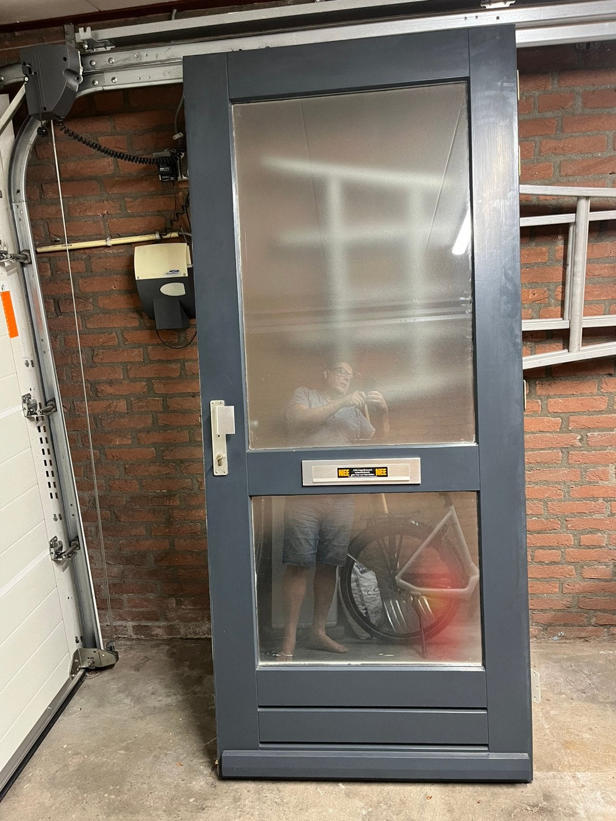 Nog prachtige Buitendeur met dubbelglas en brievenbus, Ophalen, Gebruikt, 80 tot 100 cm, Buitendeur