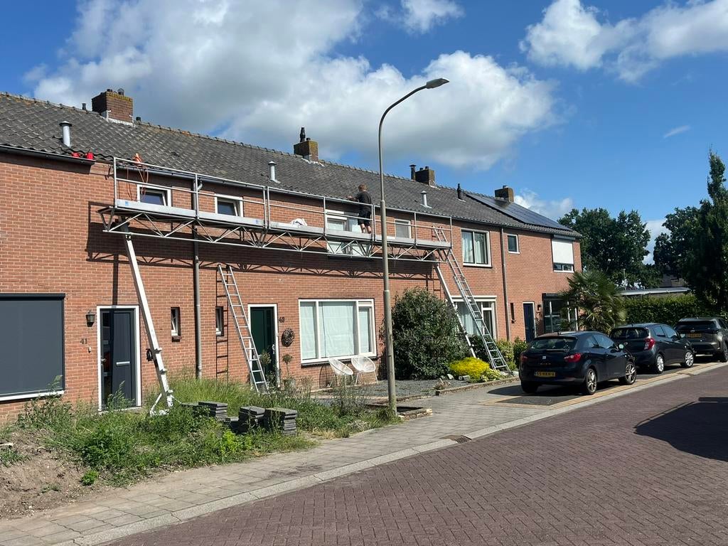 Artilian triangel steiger 12 meter, Doe-het-zelf en Verbouw, Steigers, Ophalen, 5 meter of hoger