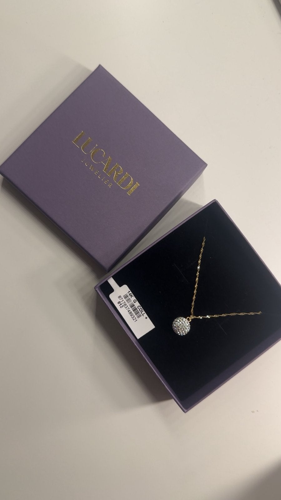 NIEUW! 14K gouden lucardi ketting (ongedragen), Ophalen of Verzenden, Zo goed als nieuw, Goud, Goud