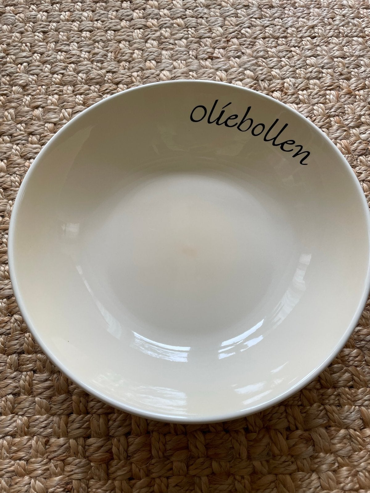 Mooie schaal voor oliebollen, Schaal, Rond, Ophalen of Verzenden, Zo goed als nieuw
