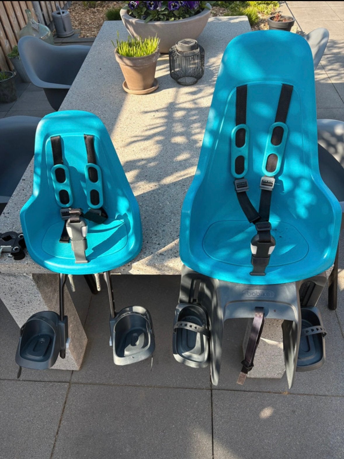 Bobike fietsstoeltje set, Fietsen en Brommers, Fietsaccessoires | Fietsstoeltjes, Ophalen of Verzenden, Gebruikt, Achterzitje