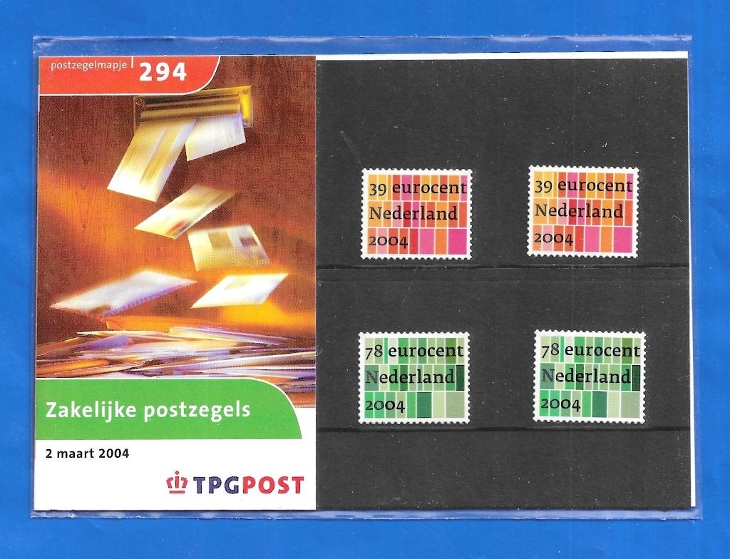 Postzegelmapje 294 - Zakelijke postzegels 2004, Postzegels en Munten, Postzegels | Nederland, Verzenden, Na 1940, Postfris