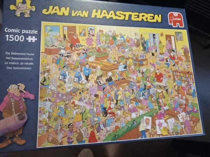 Jan van Haasteren, bejaardentehuis 1500 stukjes, Ophalen, 500 t/m 1500 stukjes, Zo goed als nieuw