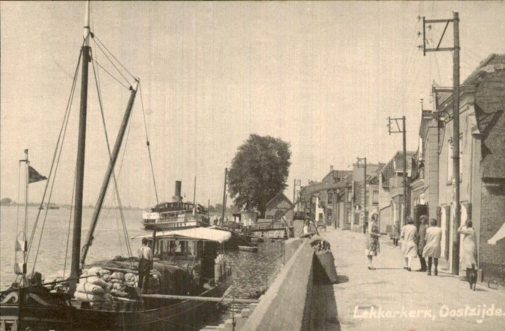 Lekkerkerk - Oostzijde - Kade, Ophalen of Verzenden, 1940 tot 1960, Ongelopen, Zuid-Holland
