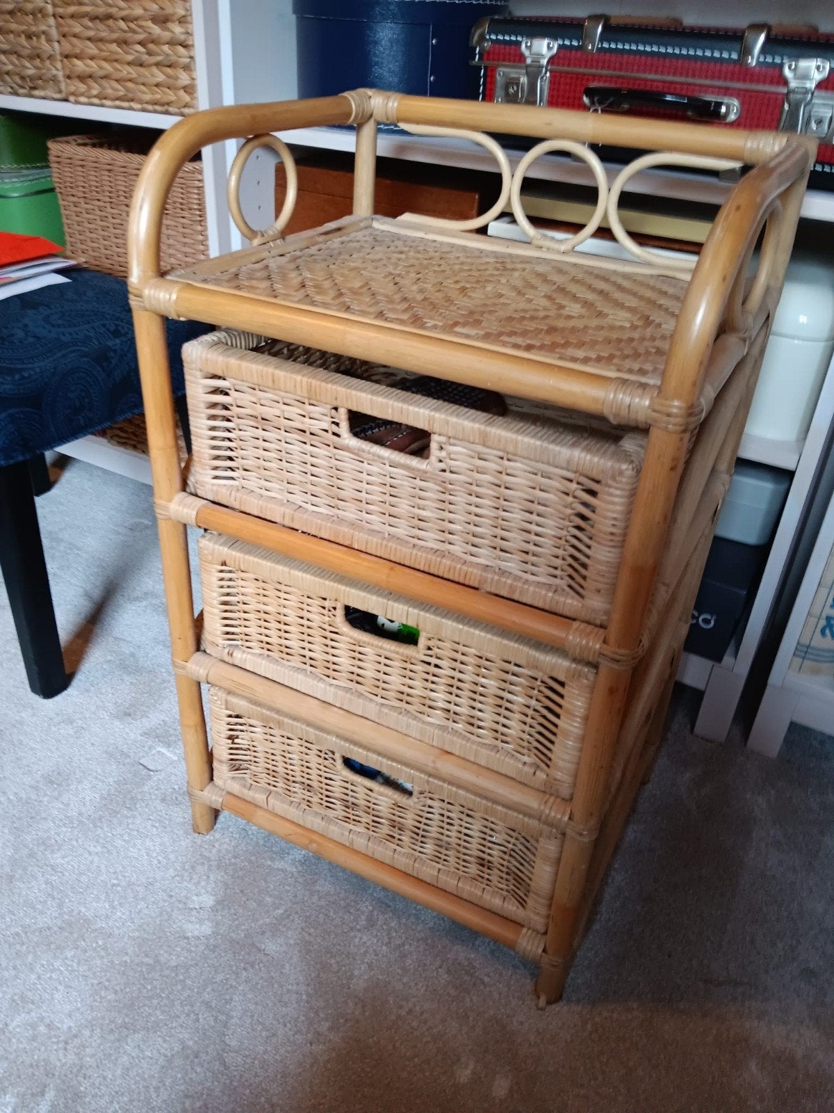 Prachtig rotan ladekastje - 73x45x35 cm, Ophalen, Overige materialen, Minder dan 50 cm, Gebruikt