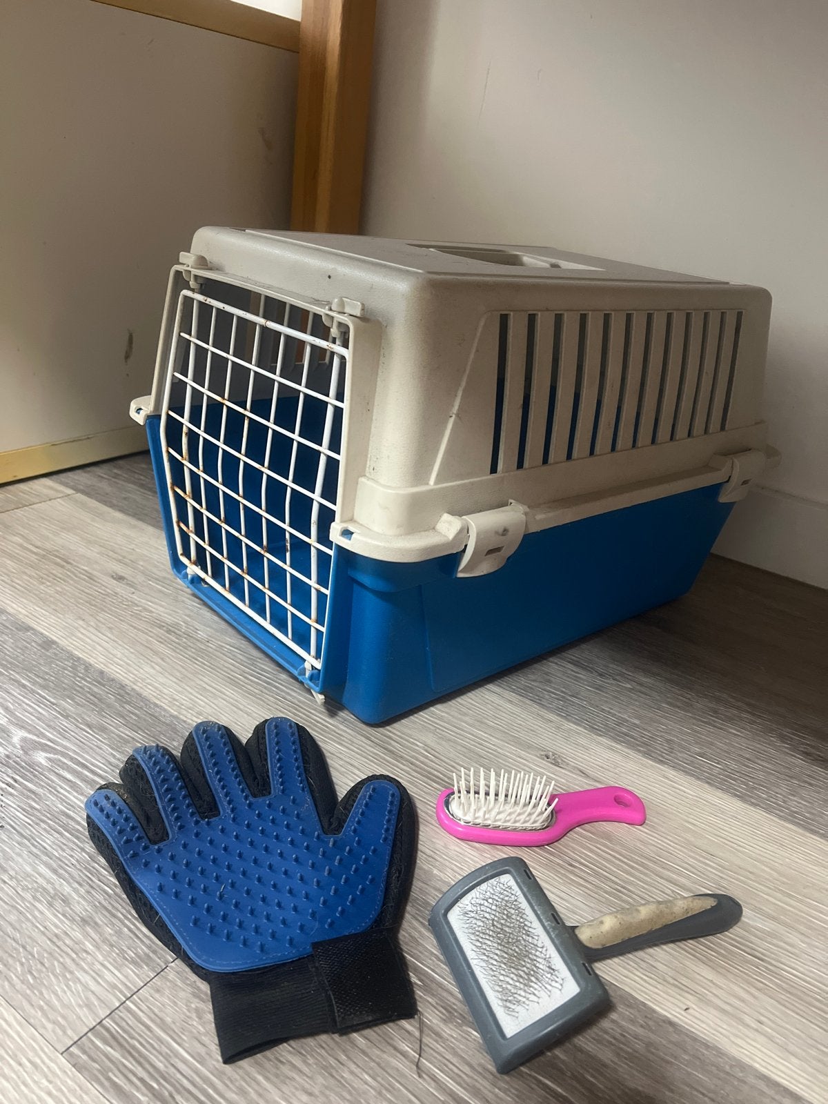 Dierenreismand + verzorgingsset, Ophalen