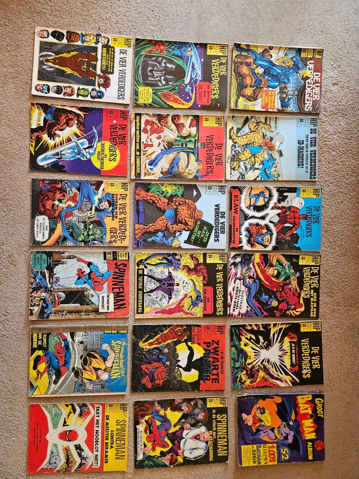 21 comics, 1e druk Marvel 1967-68, Fantastic 4, doom, spider, Meerdere stripboeken, Ophalen of Verzenden, Gelezen