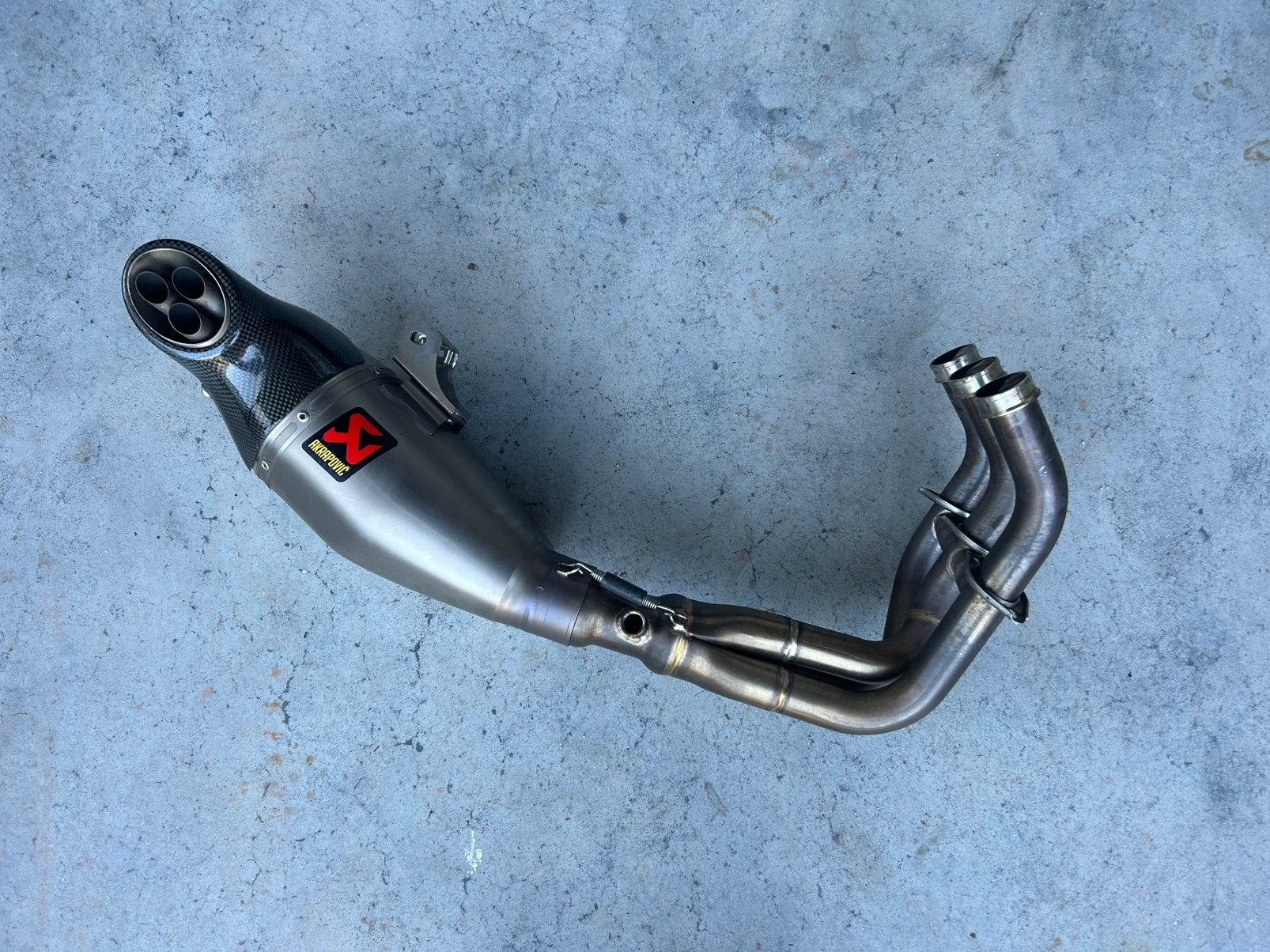 Yamaha MT 09 XSR Tracer 900 Akrapovic Titanium uitlaat, Motoren, Ophalen, Gebruikt