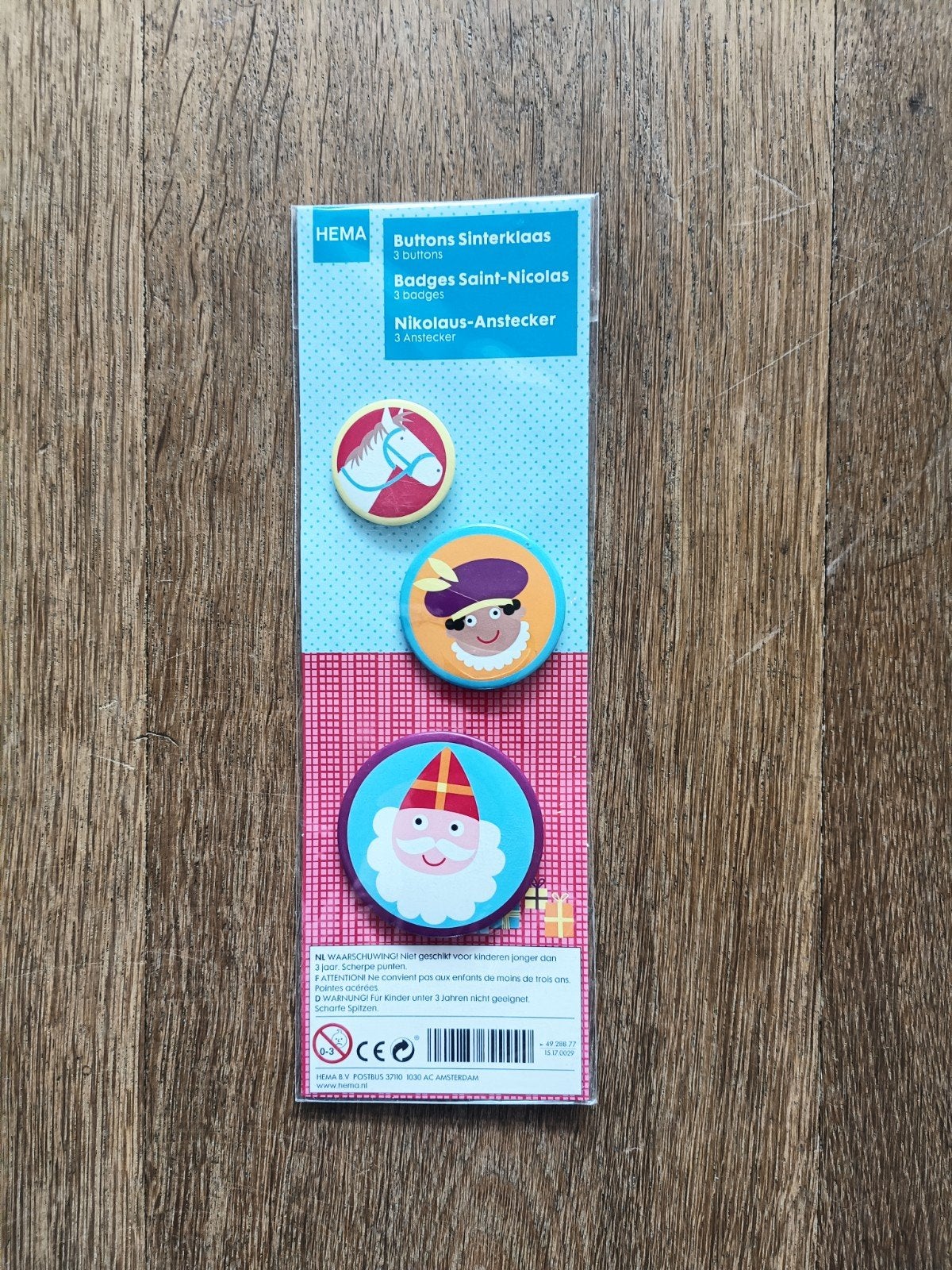 Sinterklaas buttons, Ophalen of Verzenden, Nieuw