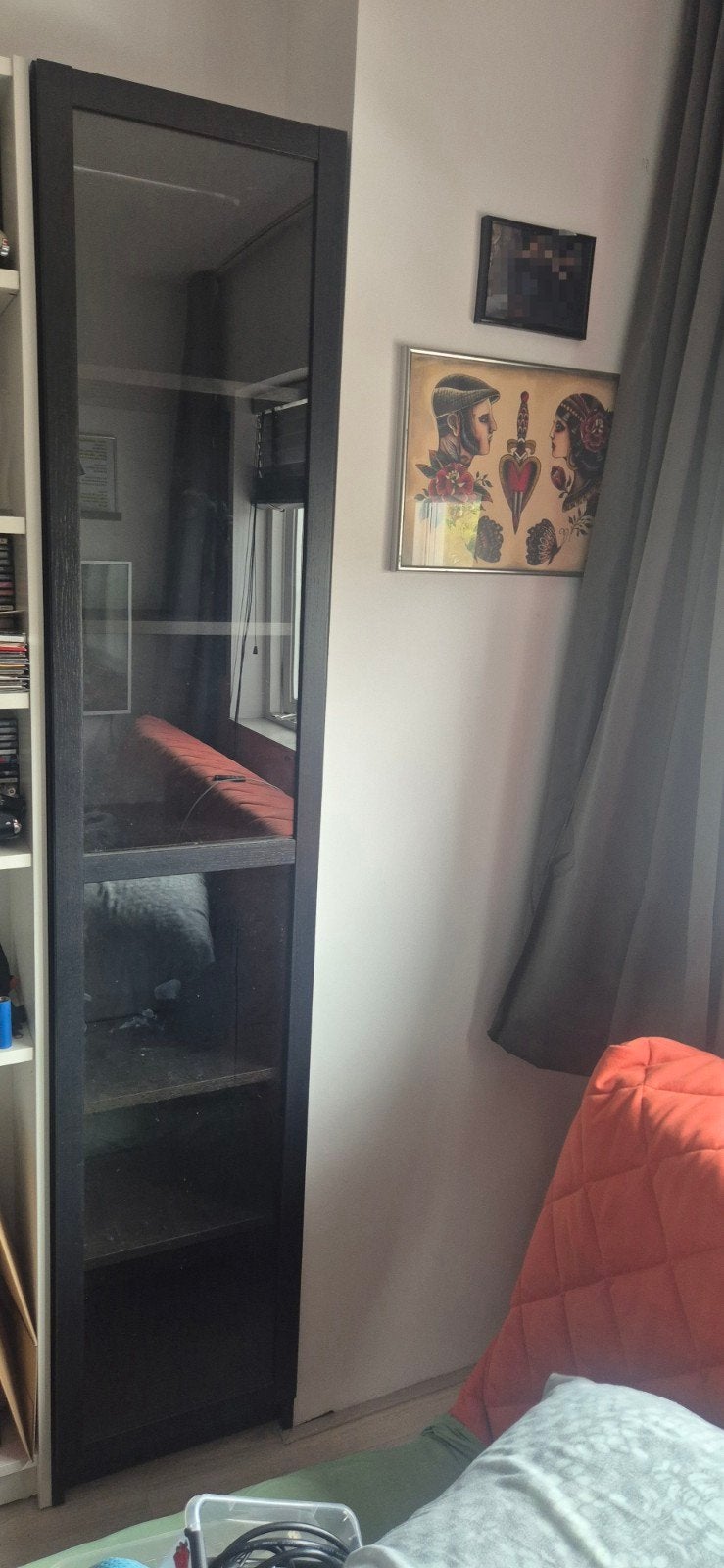 Billy/oxberg vitrinekast / boekenkast, Ophalen, 200 cm of meer, 50 tot 100 cm, Zo goed als nieuw