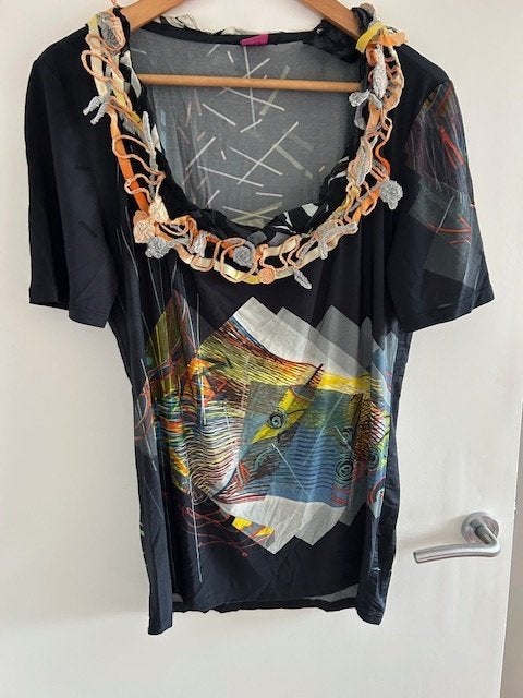 Save the queen -shirt, Zwart, Maat 42/44 (L), Zo goed als nieuw, Korte mouw