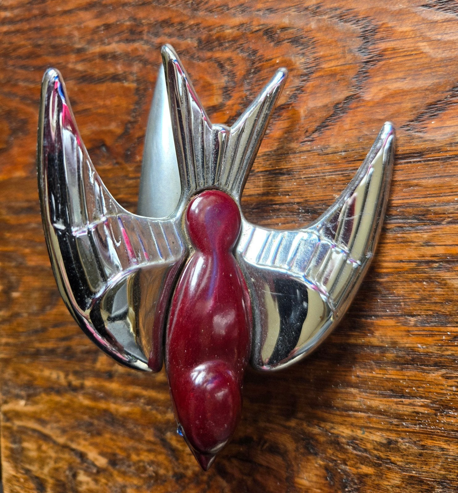Vintage Auto Embleem - Vliegende Vogel, Ophalen of Verzenden, Gebruikt, Oldtimer onderdelen