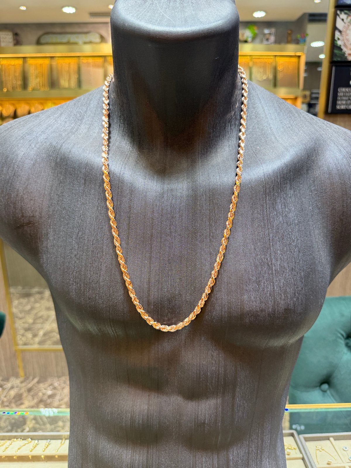 14KT Goud - 73.9 Gram - Ketting - ROPE - Herenketting - Rose, Sieraden, Tassen en Uiterlijk, Kettingen, Ophalen, Nieuw, Goud